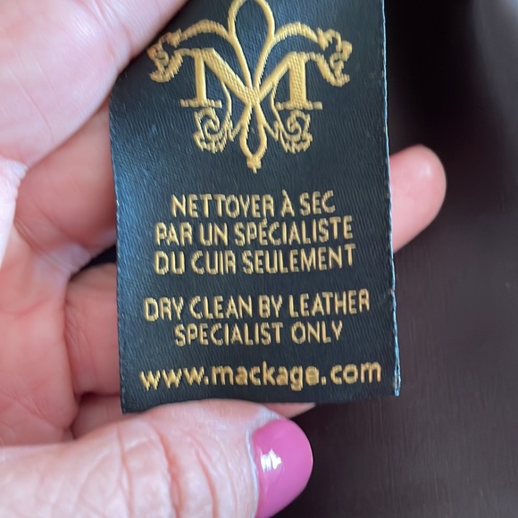 Mackage wool coat with leather belt - Picture 6 of 8